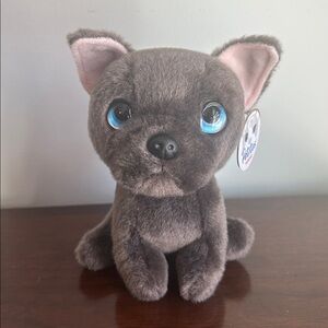 BONBON French Bulldog Aurora Petites Super Soft Dog Plush Frenchie Gray NWT